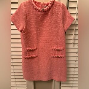 Tuckernuck Pink Tweed Short Sleeve Jackie Dress